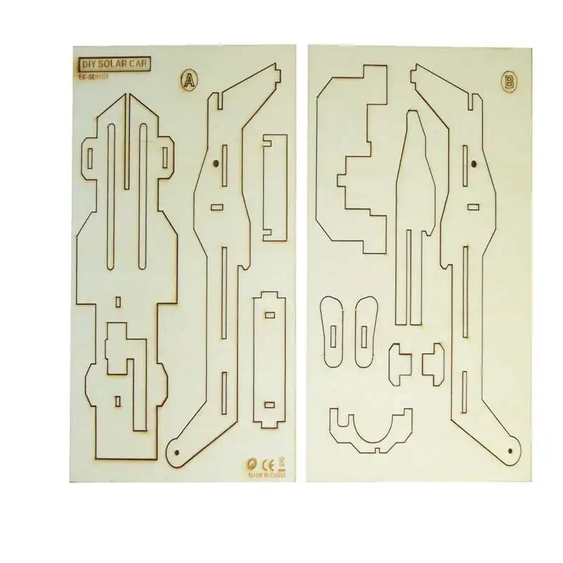 Новые деревянные поделки собраны фанеры солнечный автомобиль солнечной игрушка Луноход Панели солнечные подарок для детей DIY