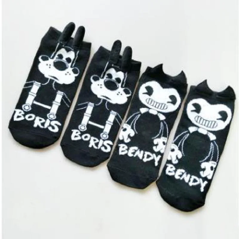 

New cute cartoon hand-stitched ear ladies boat socks personalized couple socks