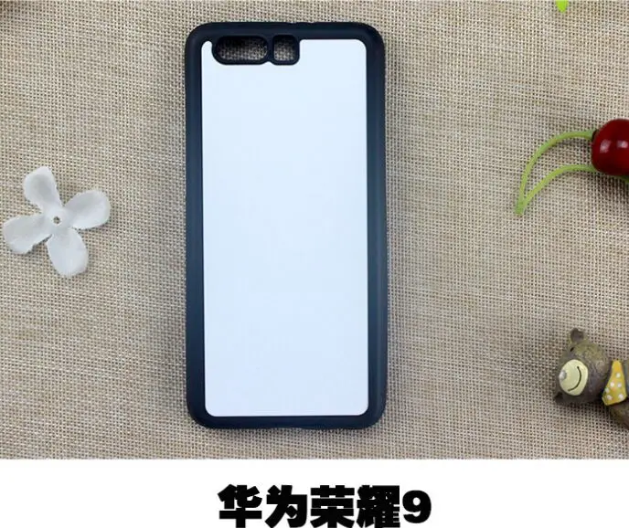 Пустой 2D сублимации TPU+ PC резиновый чехол для huawei Honor 9 с Алюминий вставки 10 шт./лот