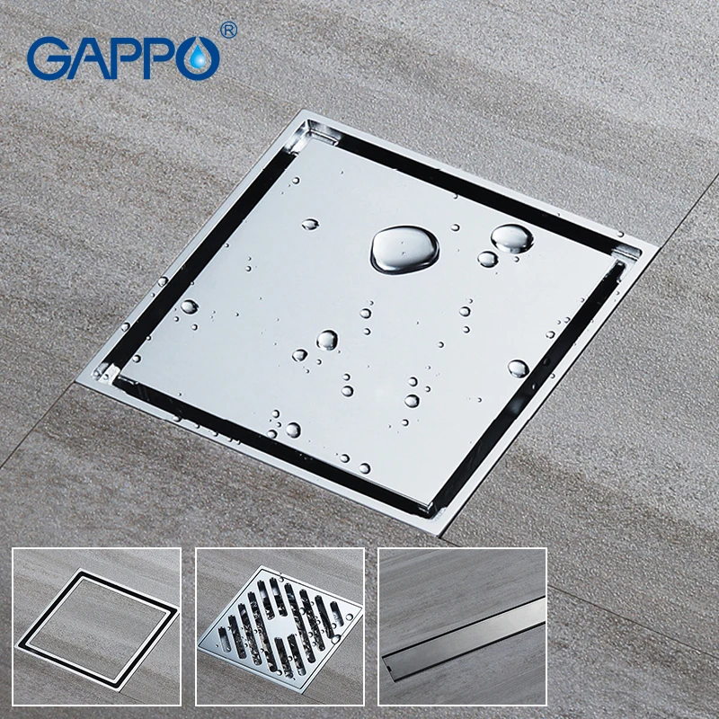 GAPPO Drains квадратный Ванная комната Душ сливной фильтр анти запах Ванна душевой