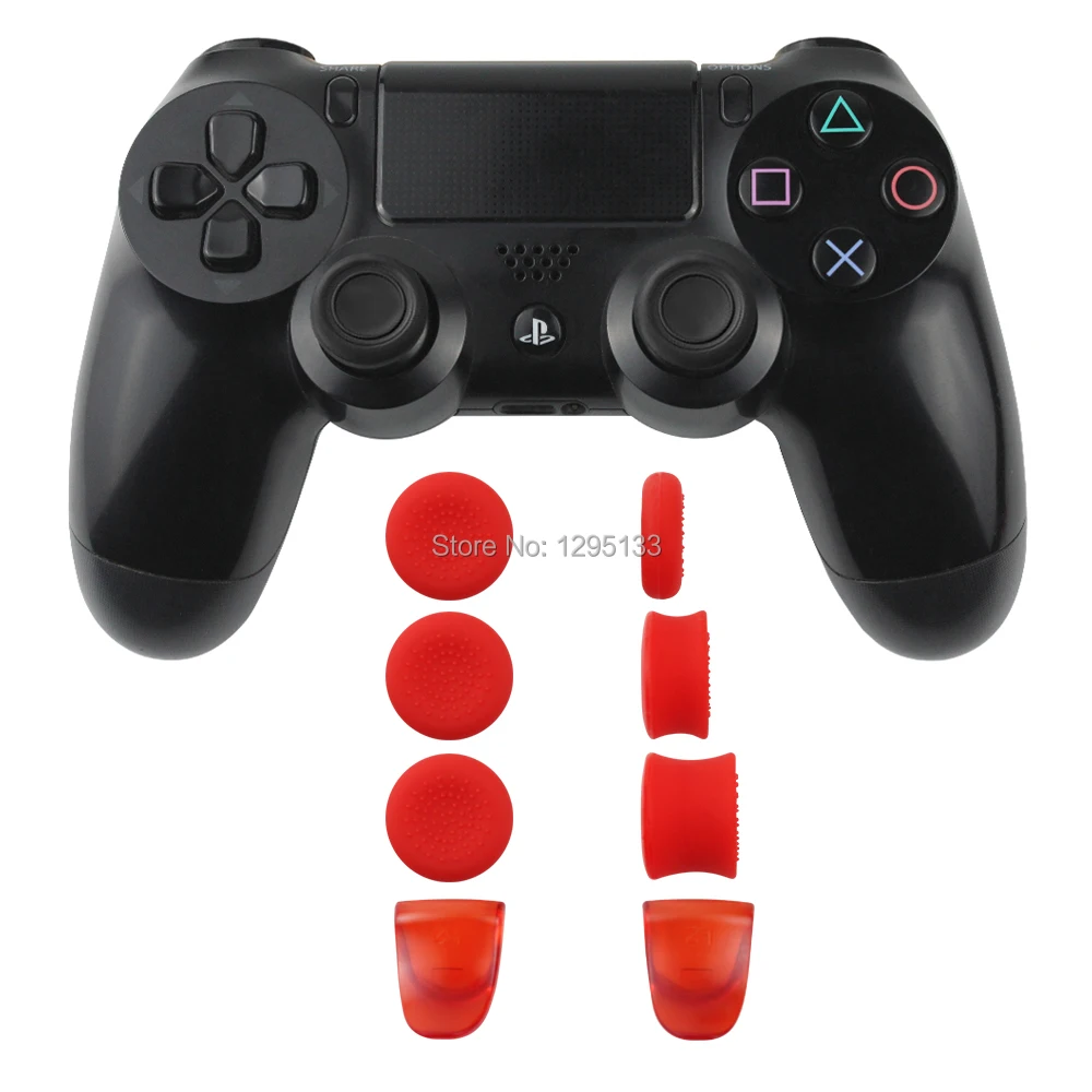 High Quality L2 R2 Trigger Extender For PS4 Controller with 6 Extra High Thumbstick Caps (4)