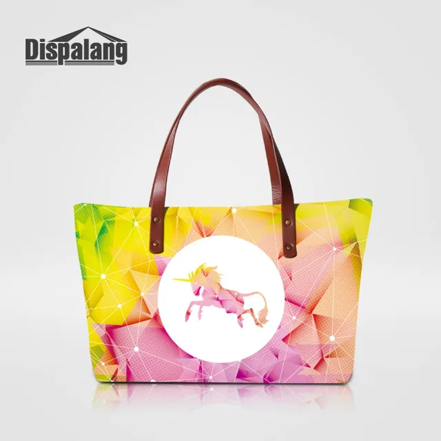 Dispalang Brand Designer Unicorn Printing Hand Bag Women Nice Dispalang Brand Designer Unicorn Printing Hand Bag Women Nice Handbag Storage Female Ping Tote Bags