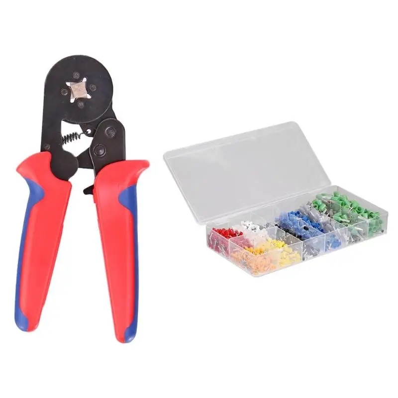 

1200pcs Electrical Wiring Connector Insulated Terminals+Square Wire Pliers