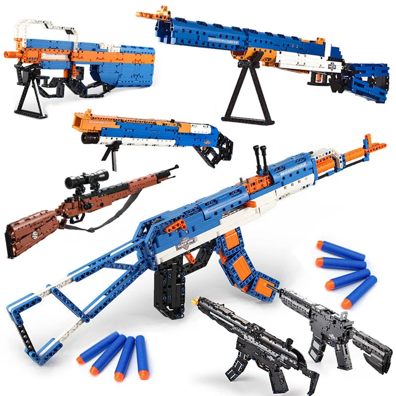 

2019 New 98k ak47 toy gun toy model building blocks compatible with legoed technics bricks educational toys for children boys