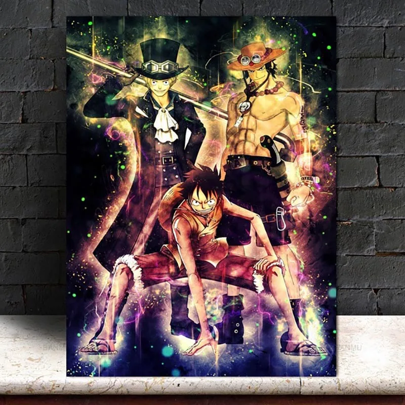 One-Piece-Luffy-Ace-Sabo-Anime-Poster-Canvas-Printings-Room-Decor-No-Frame.jpg_.webp_640x640