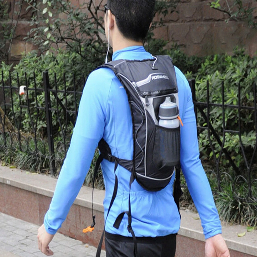 Flash Deal Outdoor ROSWHEEL Backpacks Lightweight Bike Cycling 4L Water Bag W/Hydration Black 5