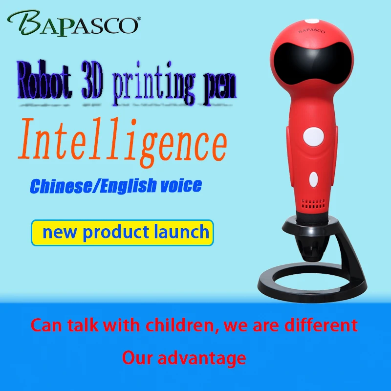 

BAPASCO 2018 new product comes with voice function 3D printer pen robot BP06 3D draw children's toys DIY gifts