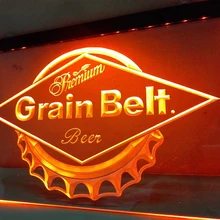 LE152-зернистый ремень пивной светодиодный неоновый свет знак домашнего декора ремесла