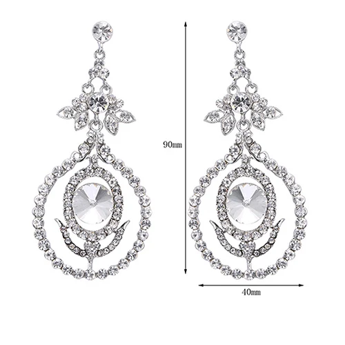 Для женщин Мода Rhinestone полые серьги Висячие коктейль ювелирные изделия|drop