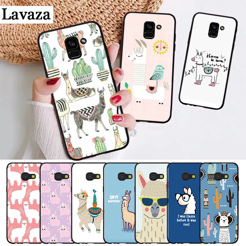 

Lavaza animal the alpacas Alpaca Silicone Case for Samsung A3 A5 2016 2017 A6 Plus 2018 A7 A8 A9 A10 A30 A40 A50 A70 J6