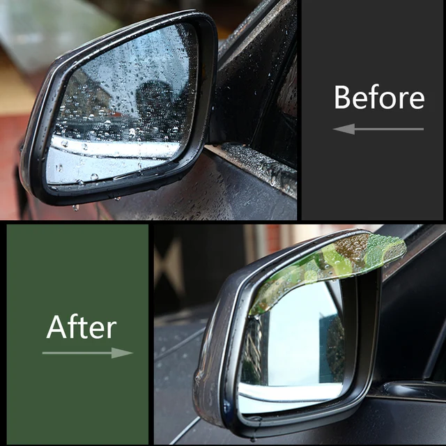 Universal Flexible PVC Camouflage Rearview Mirror Rain Shade Rainproof Blade Car Back Mirror Eyebrow Rain Cover 2Pcs Car Styling