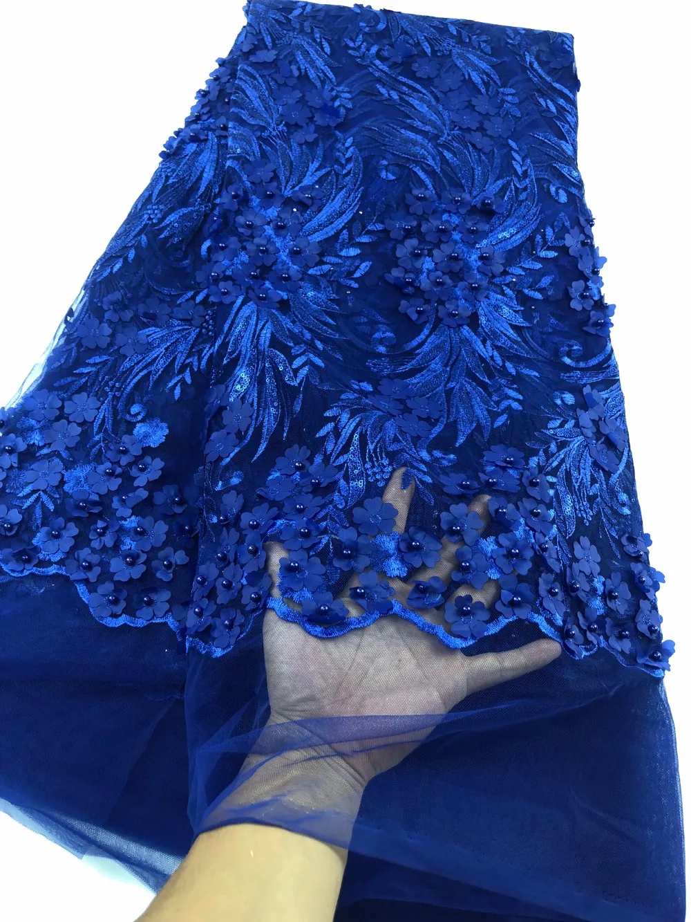 High Quality Guipure African Lace Fabric 2018 Sequins Mesh French Net Embroidery Applique Nigerian Fabrics A727-3 | Дом и сад