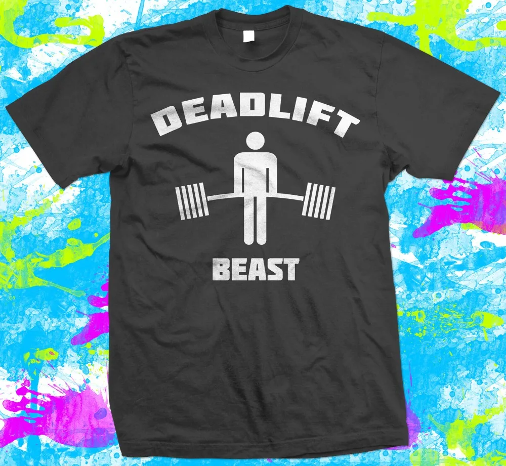 Deadlift الوحش Gym-الاثقال-رفع الاثقال-Deadlifting 2019 جديد الساخن بيع الرجال قصيرة الأكمام الذكور قمم T قميص تصميم