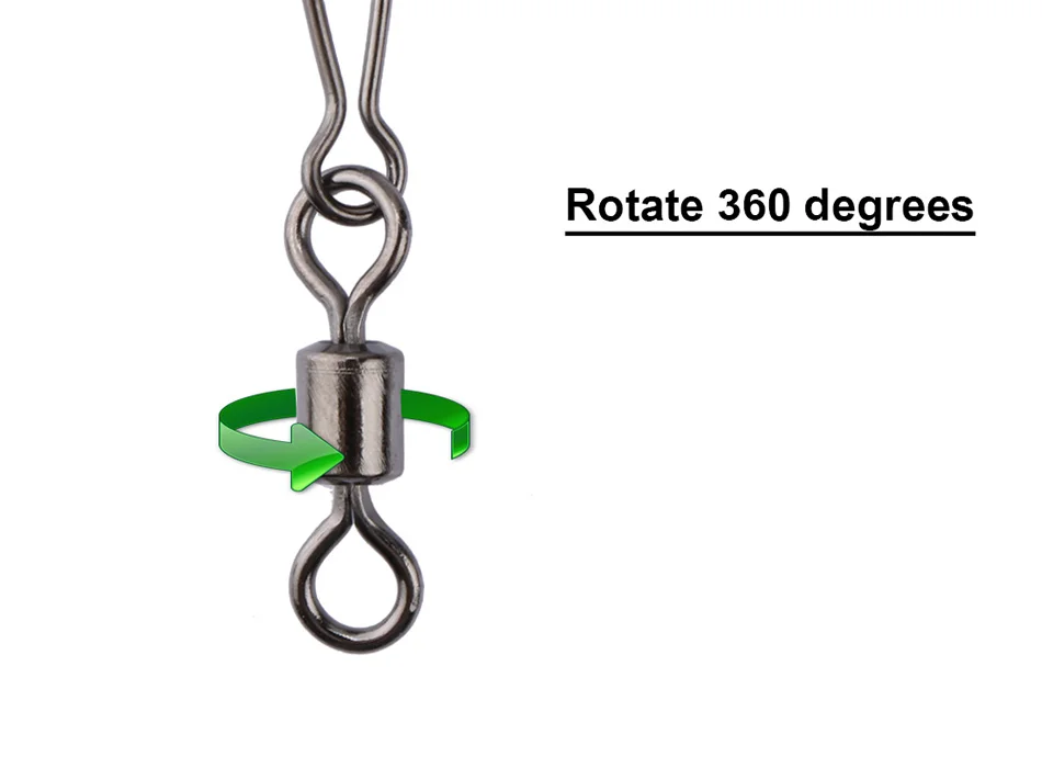 Giros de Pesca de Aço Giratória com Enganchada ms + ql Goture Lote Inoxidável Rolling Snap Pesca Gancho Conector 200 Pçs - 4 Cheap Ferramentas de pesca