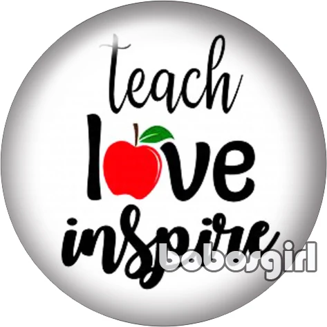 LIVE LOVE TEACH apple teacher стеклянная кнопка оснастки ювелирных изделий DIY круглые фото Кабошоны с плоской обратной стороной TW1272 - Окраска металла: B2852