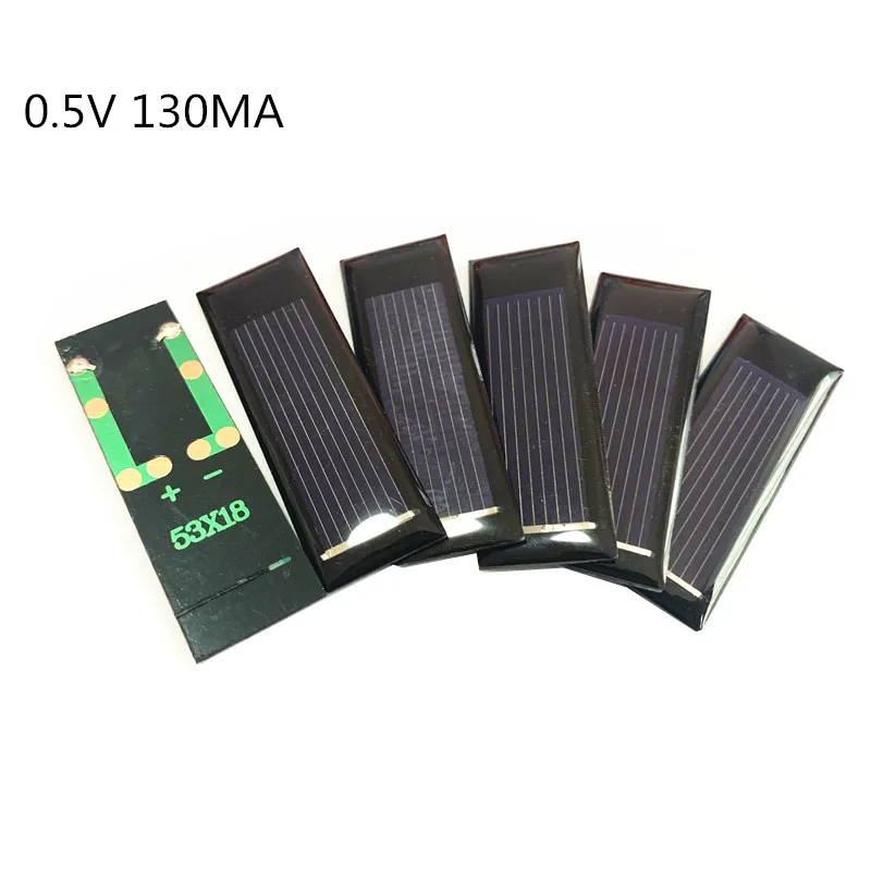 Whole sale Min Solar panel 0.5V 1V 2V 3V 4V 5V 80MA 100MA 120MA 130MA 160MA Solar Cell For diy Solar charger