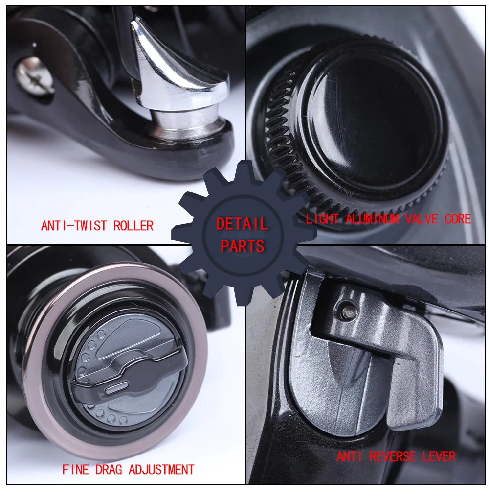Carretel de Alumínio Carretel de Pesca da Carpa Leve + 1 5000 de Alta W.p.e Evola Series Spinning Reel Fishing Super Bbs 2000 - 3000 4000 Velocidade 9 7 Carretilhas de pesca
