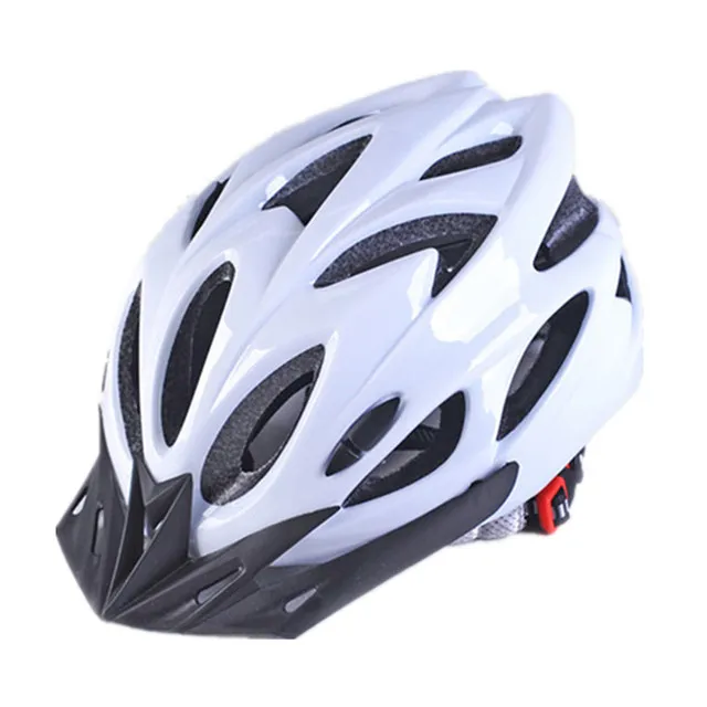 Ультра-легкий 220 г Безопасный спортивный велосипедный шлем дорожный велосипед горный MTB гоночный шлем Велоспорт Взрослый мужчины в форме шлем с визером - Цвет: white