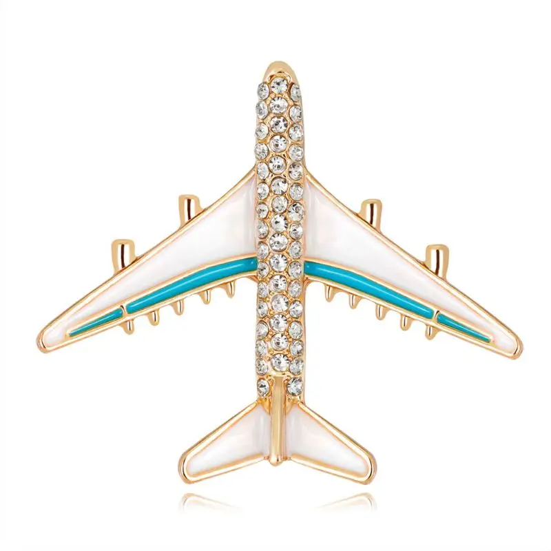 Plane Brooch Airplane Enamel Charms Jewelry Party Badge Banquet Scarf Pins Gifts