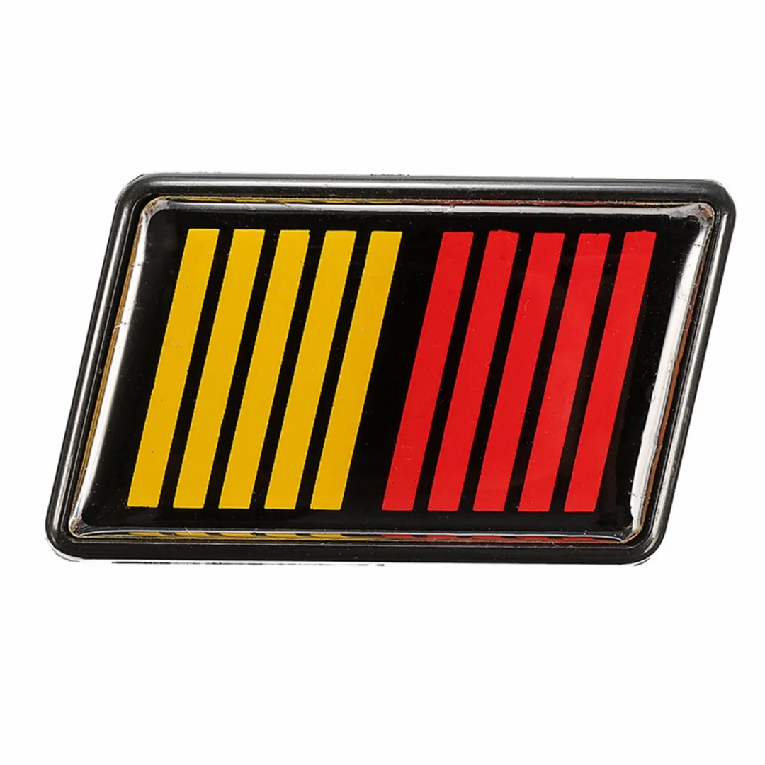 1set High Quality Waterproof Red Yellow Black Ralliart Stripe Bar Grille Emblem Badge For Mitsubishi Car Badge Sticker