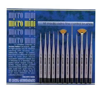 

All Media Extra Fine Control Paint Brushes Scritpt Liner Drawing 12 PCs Set