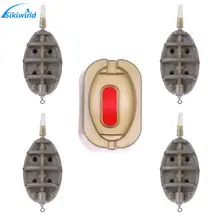 

30g/40g/50g/60g Inline Outdoor Fishing Method Carp Fishing 4 Feeders Mould Set Lead Sinker Lures Drop Fishing Bait Thrower Tools