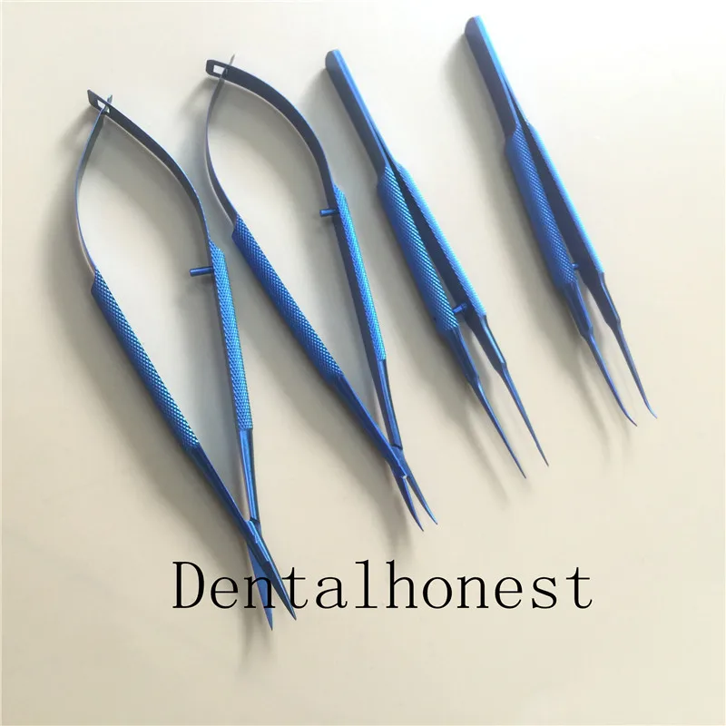 

4 Pcs/set titanium 14cm outside hand instruments Kit ( invoicing )scissors needle holder forceps