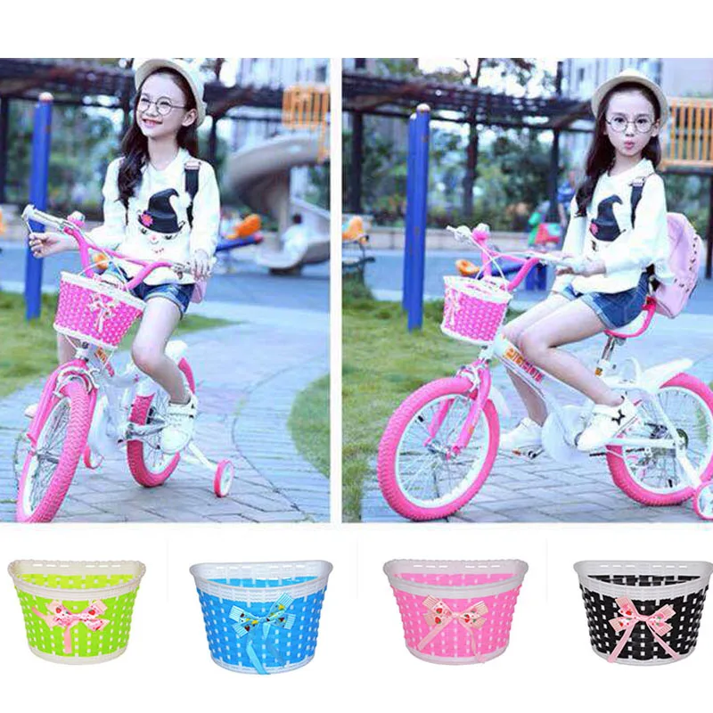 

Bicycle Basket Front Bag Rear Hanging Basket Panniers Bike Bowknot Front Basket For Children Girl Gifts Cycling Accessories