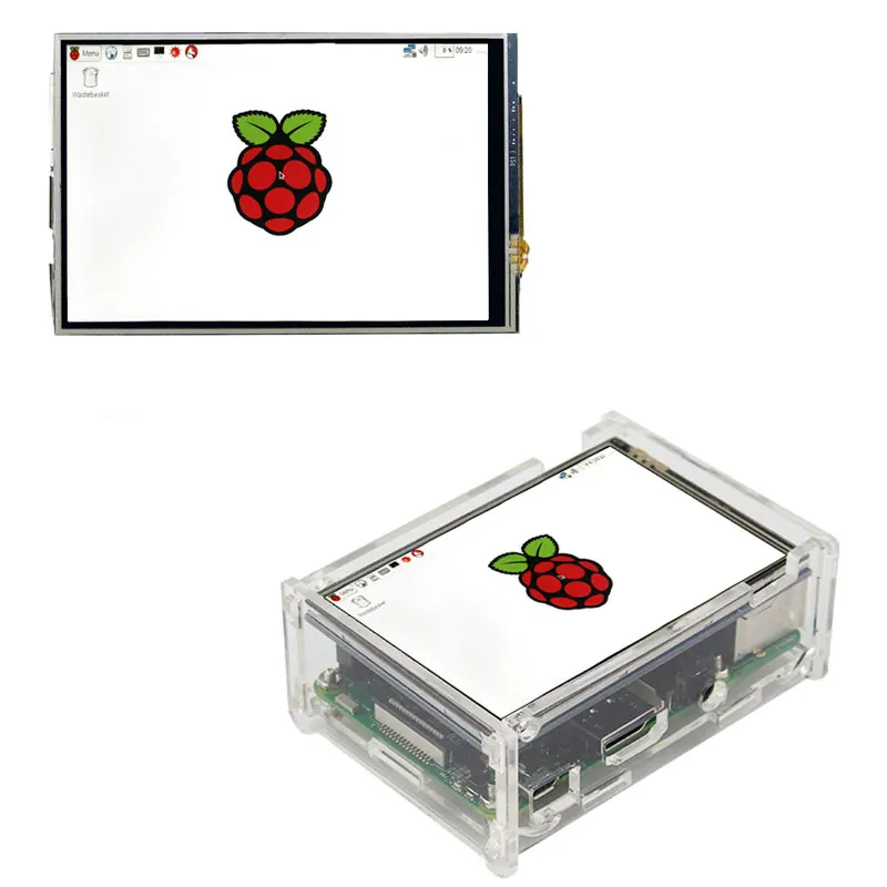 Raspberry Pi 3 Model B+ 3,5 ''дюймовый lcd TFT сенсорный экран дисплей+ акриловый чехол+ стилус Совместимость с Raspberry Pi 3 - Цвет: Kit 2