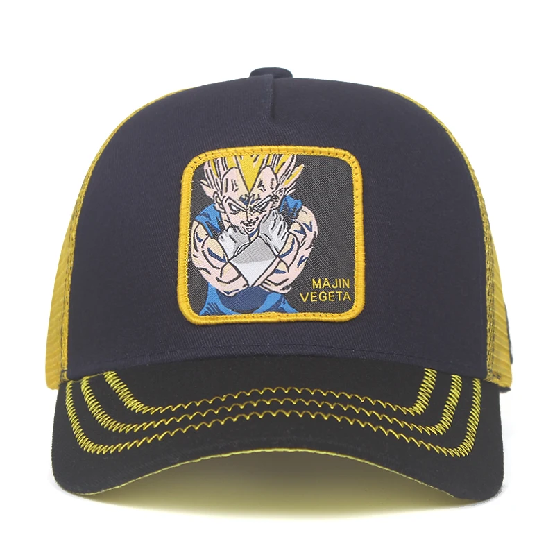 Бренд Dragon Ball Z Goku VEGETA MAJIN Snapback оберточная Стеклопластиковая Мужская и Женская Хип-хоп шляпа для папы грузовая сетчатая шапка дропшиппинг