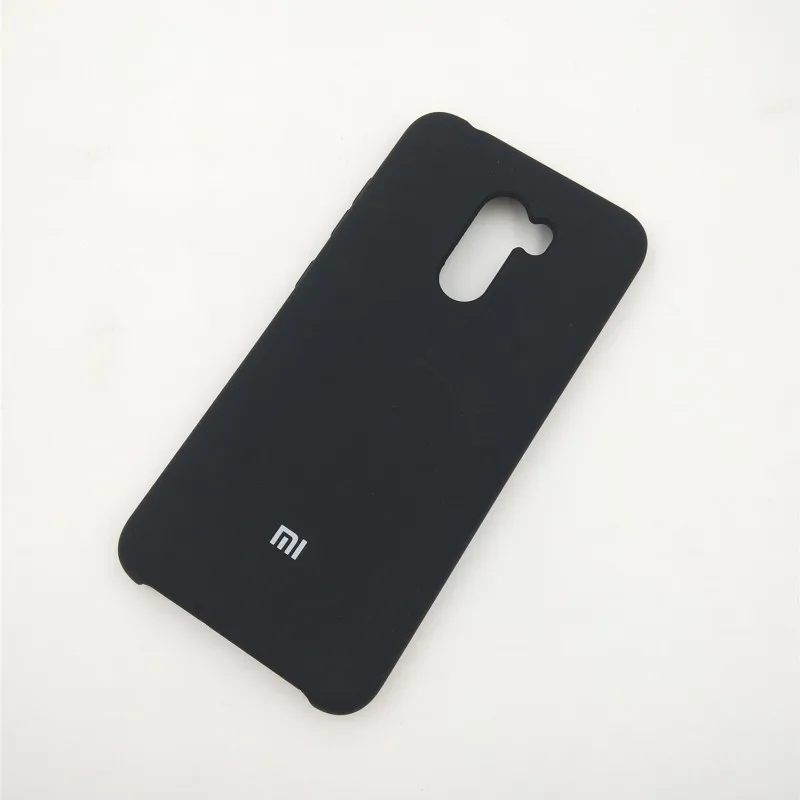 Черный Чехол для Xiaomi PocoPhone F1, жидкий силиконовый защитный чехол, шелковистый мягкий на ощупь чехол, ультра тонкий чехол для мобильного телефона - Цвет: Черный