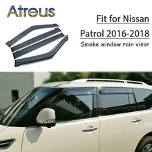 Atreus 1 набор из АБС-пластика для дождливой погоды дым окно козырек автомобильный дефлектор для защиты от ветра для Nissan Patrol Средства для укладки волос