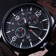 Nuevo 2016 marca Curren Men ‘ s reloj de hombres reloj fecha hombres reloj de cuarzo ocasional reloj de pulsera de cuero relojes deportivos militar Relogio del ejército para hombre