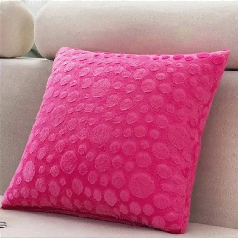 

40*40cm Comfortable Short Plush Cushion Case Square Sofa Car Nap Throw Pillow Cover Home Textiles Supplies