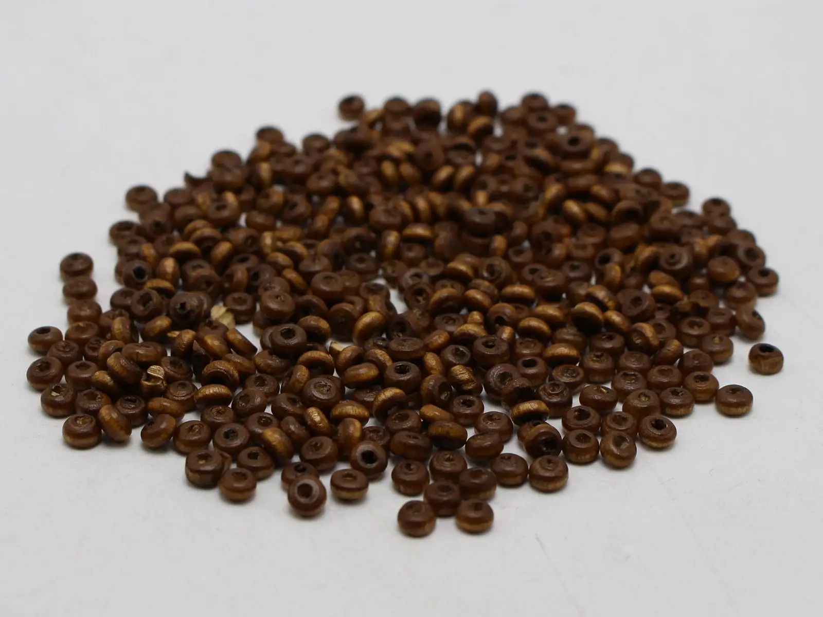 1000 кофе 4 мм круглый деревянный бисер~ Деревянные разделительные бусины