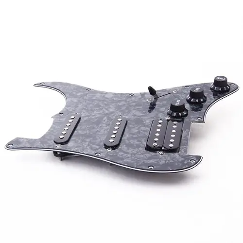 Электрогитара Pickguard звукосниматели загружены Prewired 11 Hole SSH черный жемчуг