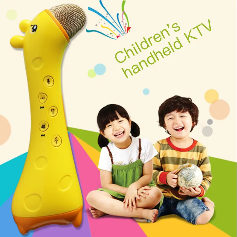 Дети Bluetooth беспроводной микрофон пение музыкальный плеер дома KTV игрушечное караоке