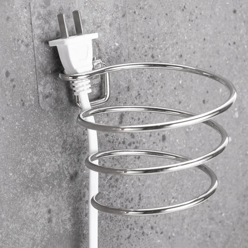 Нержавеющая сталь фен стойки настенные водонепроницаемые полки для хранения для ванной комнаты принадлежности#3