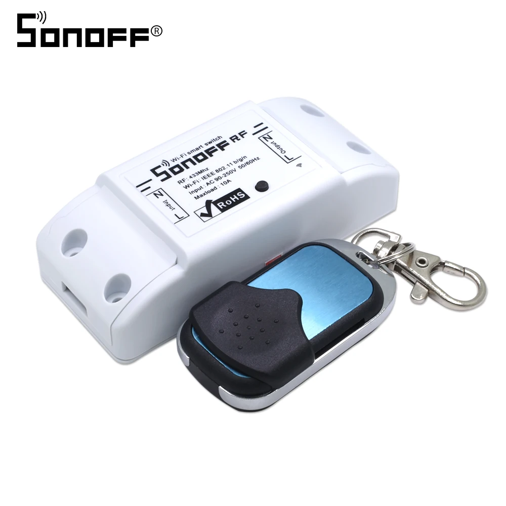 

ITEAD SONOFF RF WiFi Wireless Switch+ 433Mhz Remote Control Automation Module Timer Universal DIY Smart Home for IOS Android