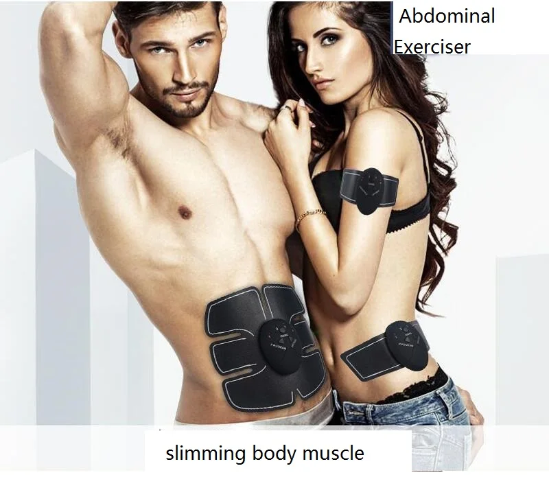 slimming electric abdominal muscle trainer ems body massage training sports exercise loss weight fitness tracker (2)