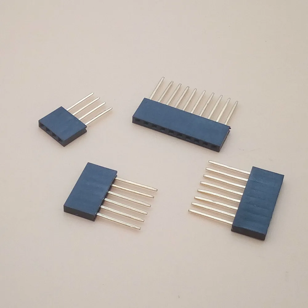 100 шт. 2 54 мм Однорядные длинные штыри для разъема PCB 11 мм|Соединители| |