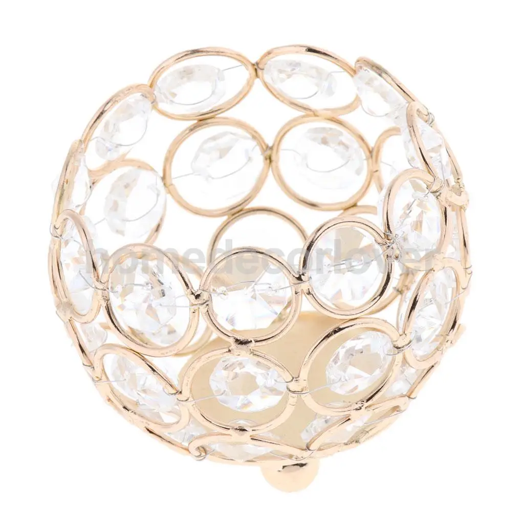 3'' Crystal Candle Holder Banquet Candlestick Tabletop Centerpiece Festive Holidays Wedding Supplies Lamp Decor 