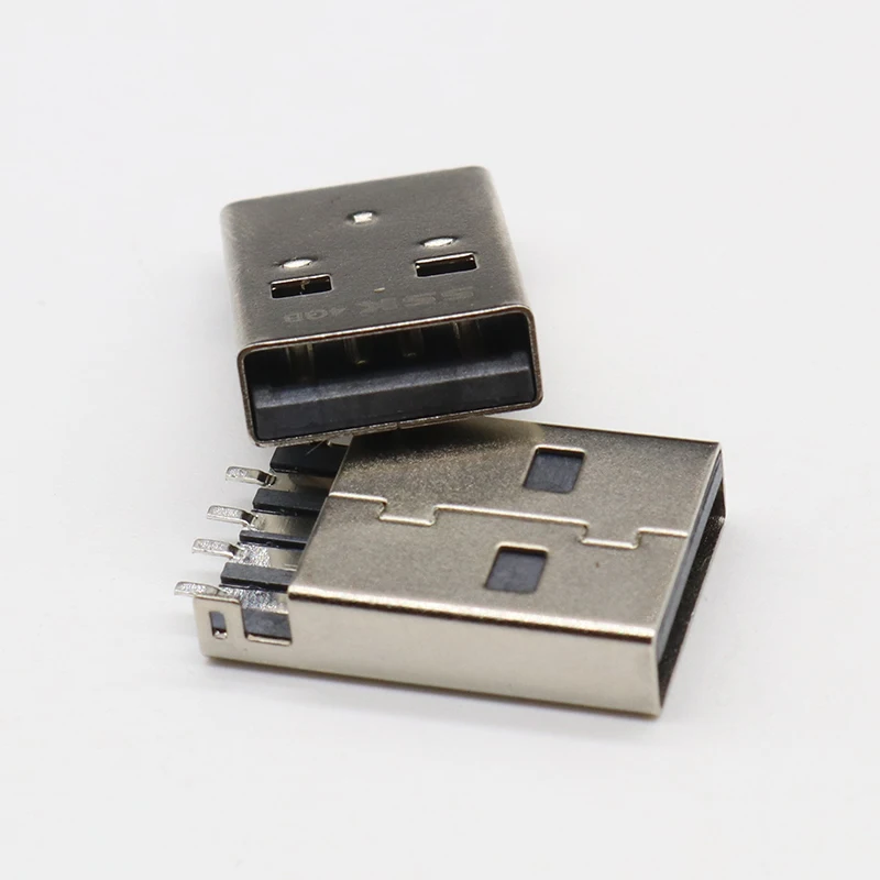 10 шт./лот USB 2,0 4Pin A Тип штекер SMT разъем Черный G49 для передачи данных зарядки