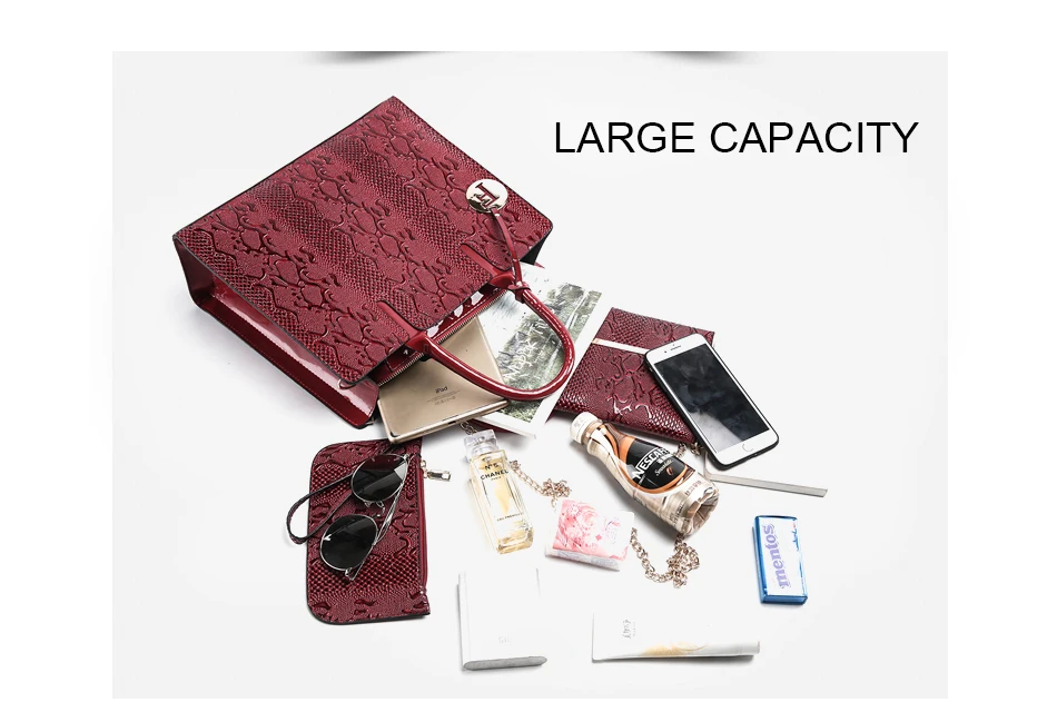 de Alta Qualidade Pu Leather Shoulder Tote