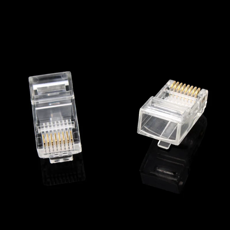 100 шт. модульный разъем 8P8C RJ45 для сети CAT5 LAN профессиональный и высококачественный