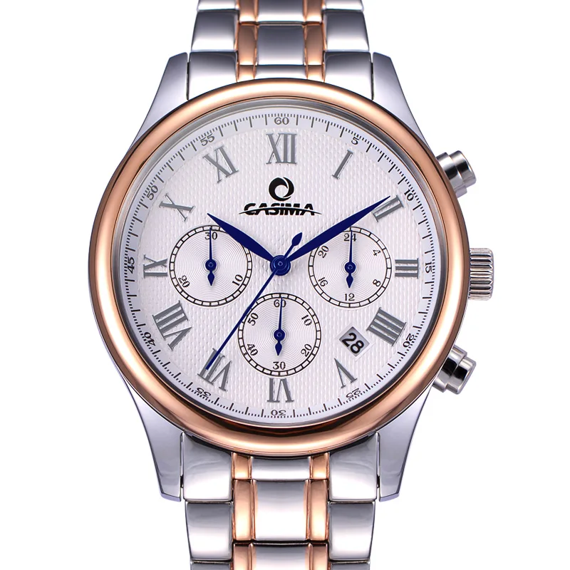 Новые модные очаровательные мужские нарядные кварцевые наручные часы для отдыха водонепроницаемые Роскошные брендовые часы мужские часы с календарем CASIMA#5118 - Цвет: CR 5118 GRS8