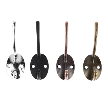 

1PC Cloth Hook Hanger Metal Wall Hanging Hook Vintage Bronze Hook Rustic Key Coat Bag Hat Hanger Rustic Robe Hook for bathroom