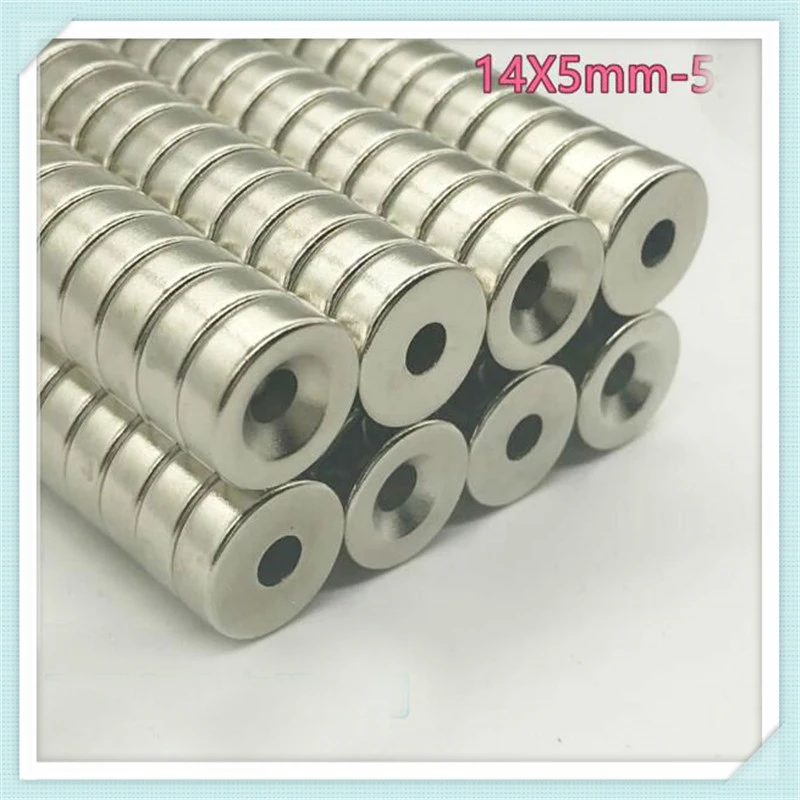N35 Countersunk Ring Round Disc Strong Magnets Rare Earth Neodymium w// Hole 5mm