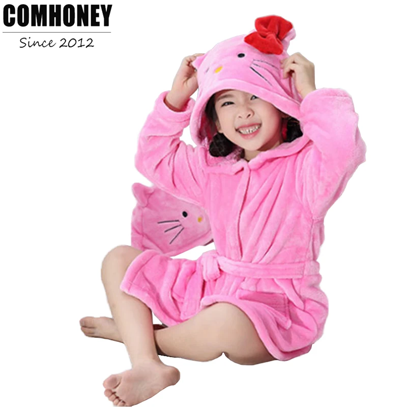 Bath Robe for Children Towel Bathrobe Baby Boys Girls Pajamas Dressing