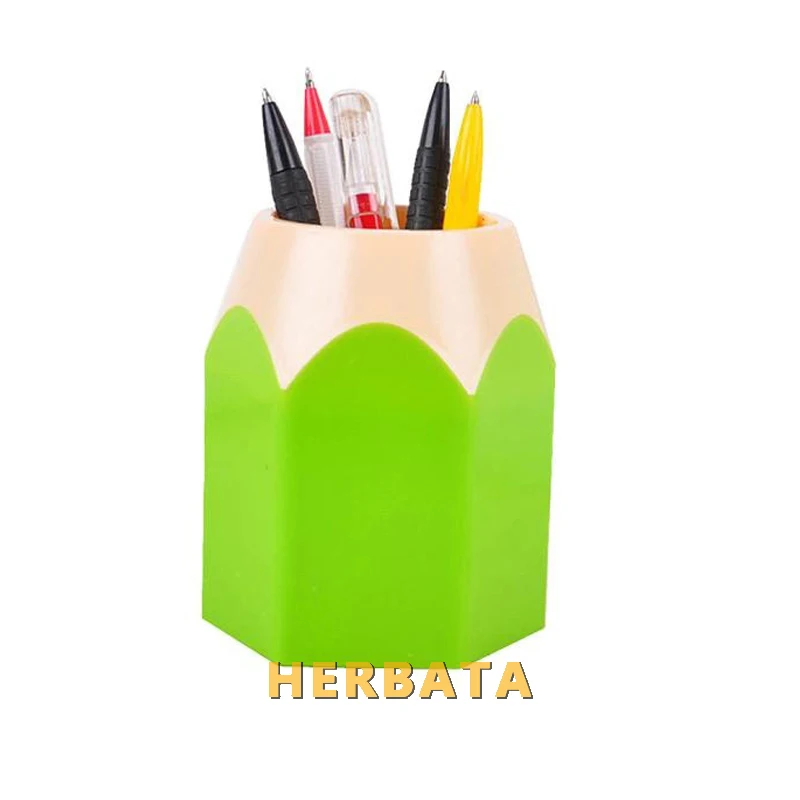 Кисть для макияжа для девочек, карандашный горшок, держатель для ручек, детские школьные канцелярские принадлежности, пенал для карандашей, канцелярские принадлежности - Цвет: Green